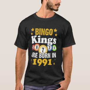 Funny Bingo 33. Geburtstag Bingo Könige sind Gebor T-Shirt