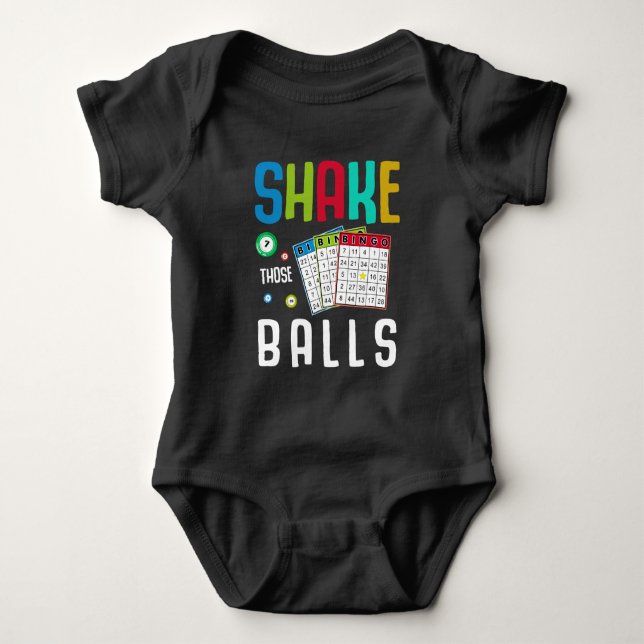 Funny Bingo Ball Lover und Gambling Fan Spaß Baby Strampler (Vorderseite)