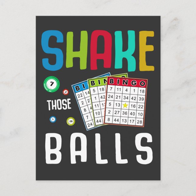Funny Bingo Ball Lover und Gambling Fan Spaß Postkarte (Vorderseite)