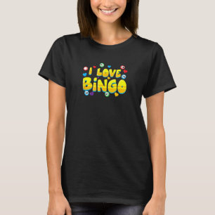 Funny Bingo Balls Shirt - I Liebe Bingo T-Shirt Lu