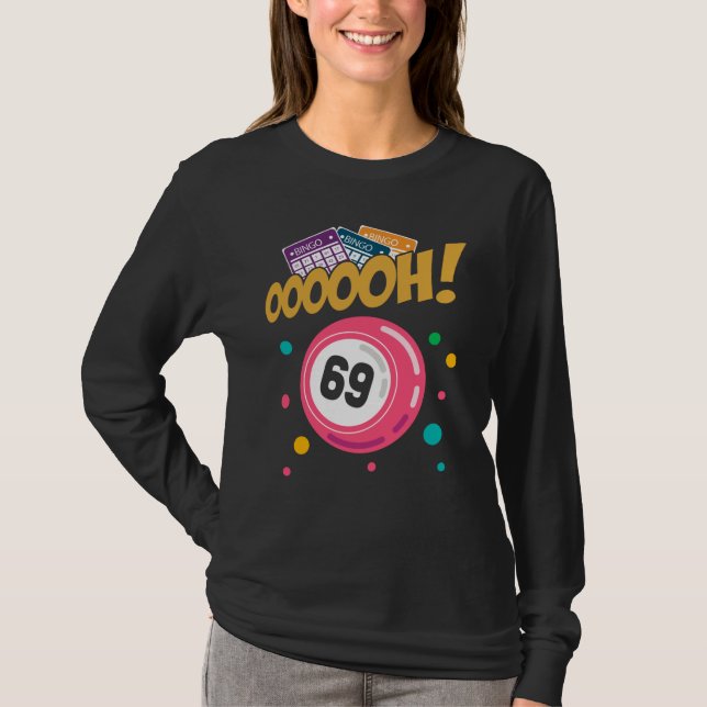 Funny Bingo Player 69 Joke T-Shirt (Vorderseite)