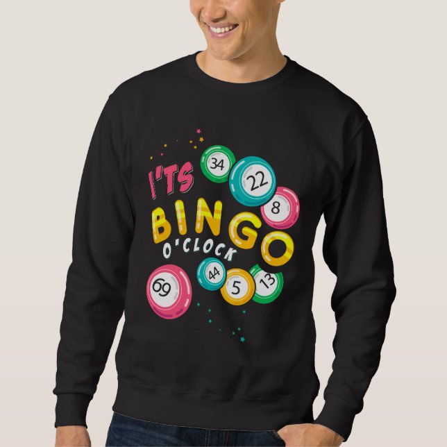 Funny Bingo Player Gambler Spaß Sweatshirt (Vorderseite)