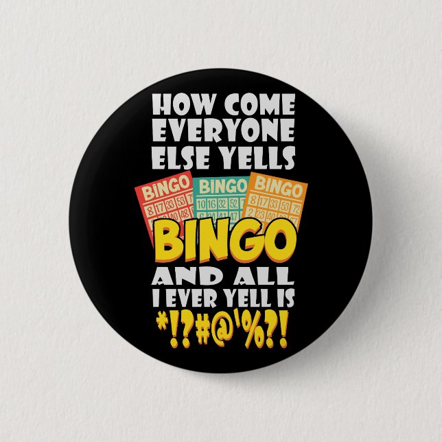 Funny Bingo Player Gift Button (Vorderseite)