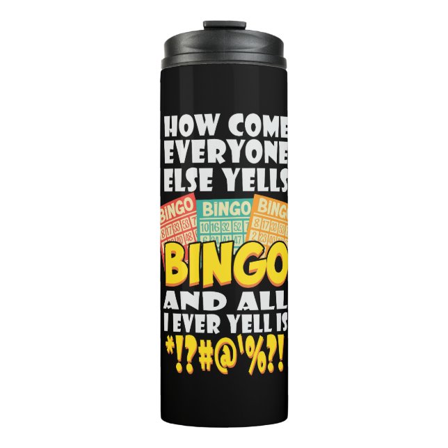 Funny Bingo Player Gift Thermosbecher (Vorderseite)