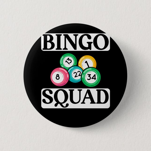 Funny Bingo Squad Sprichwort Bingo Button (Vorderseite)