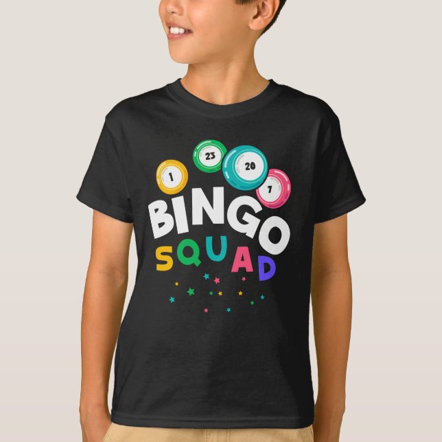 Funny Bingo Team Gambling Spaß T-Shirt (Vorderseite)