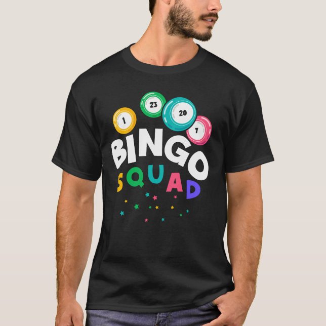 Funny Bingo Team Gambling Spaß T-Shirt (Vorderseite)