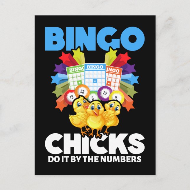 Funny Bingo Women Bingo Player Girls Postkarte (Vorderseite)