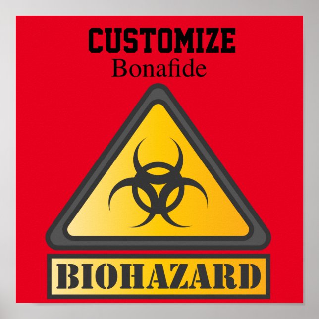 Funny Biogefährdung Warning Sign Thunder_Cove Poster (Vorne)