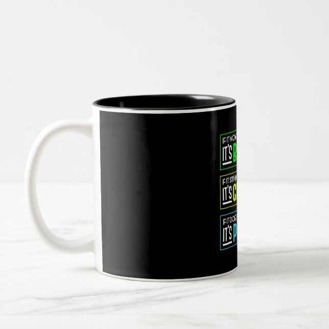 Funny Biology Chemistry Physical Science Nerd Zweifarbige Tasse (Links)