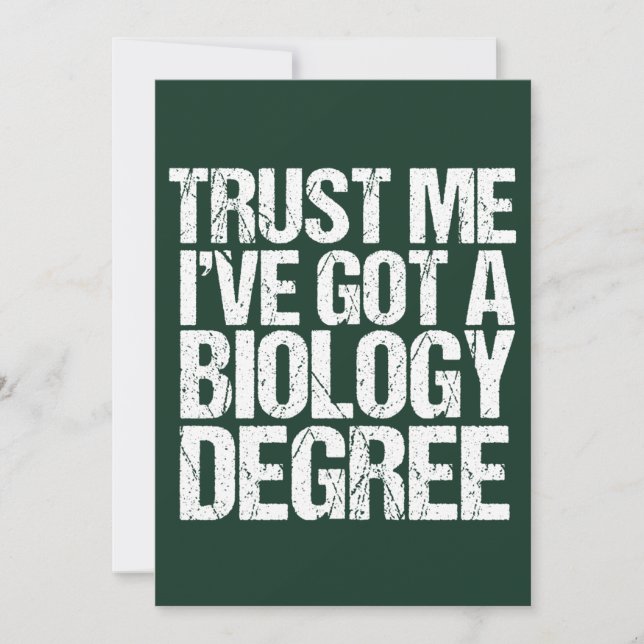 Funny Biology Major Abschluss Biologist Graduate Karte (Vorderseite)