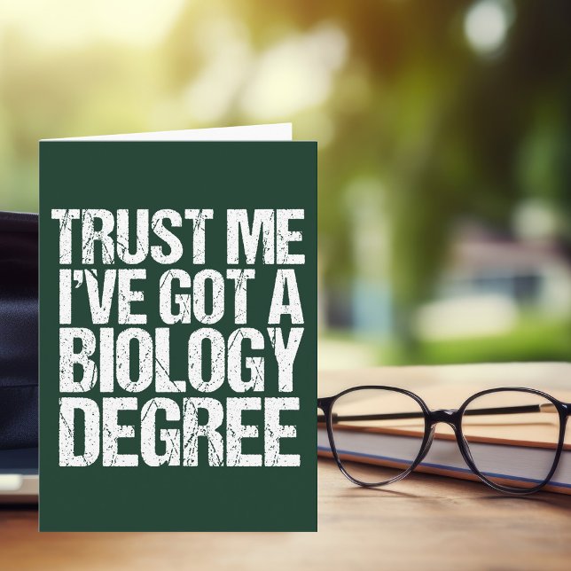 Funny Biology Major Abschluss Green Biologin Karte (Von Creator hochgeladen)