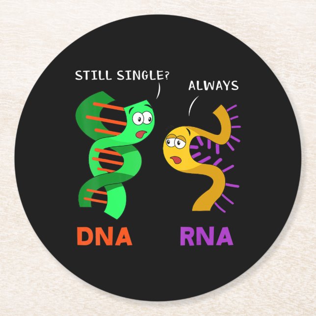 Funny Biology Pun Biologe Lehrerin Professor Gift Runder Pappuntersetzer (Vorderseite)