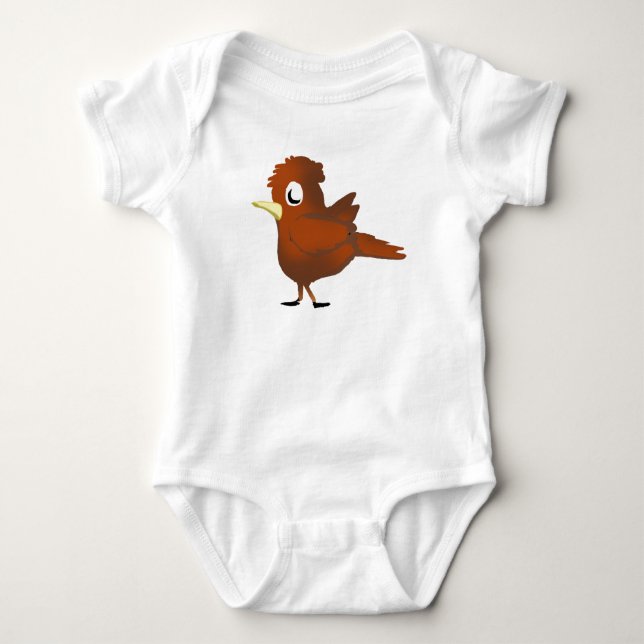 Funny Bird Baby Strampler (Vorderseite)