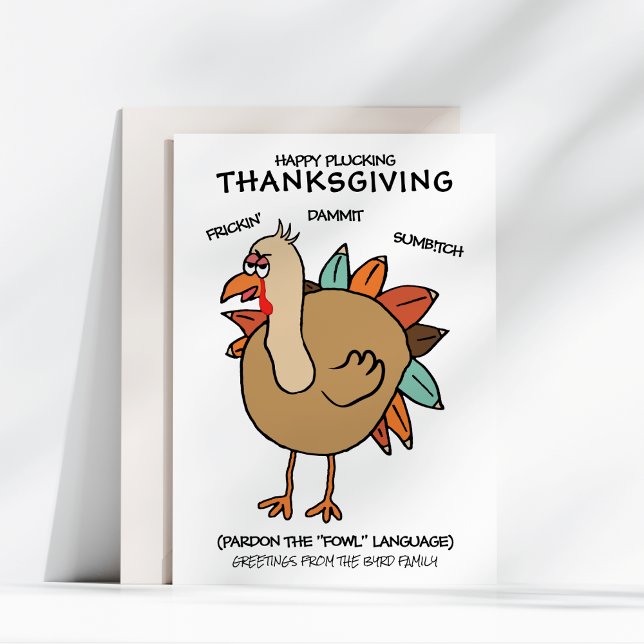Funny Bird Fowl Turkey Thanksgiving Feiertagskarte (Von Creator hochgeladen)