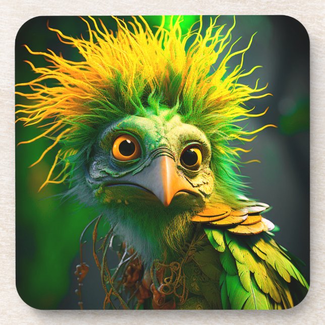 Funny Bird Getränkeuntersetzer (Vorderseite)