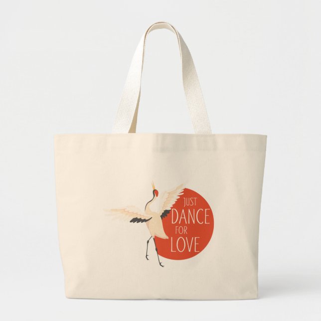 Funny Bird Message - Just Dance for Liebe 1 Jumbo Stoffbeutel (Vorne)