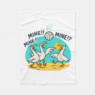 Funny Bird Pielen Volleyball Mine Game Day Vibes Fleecedecke