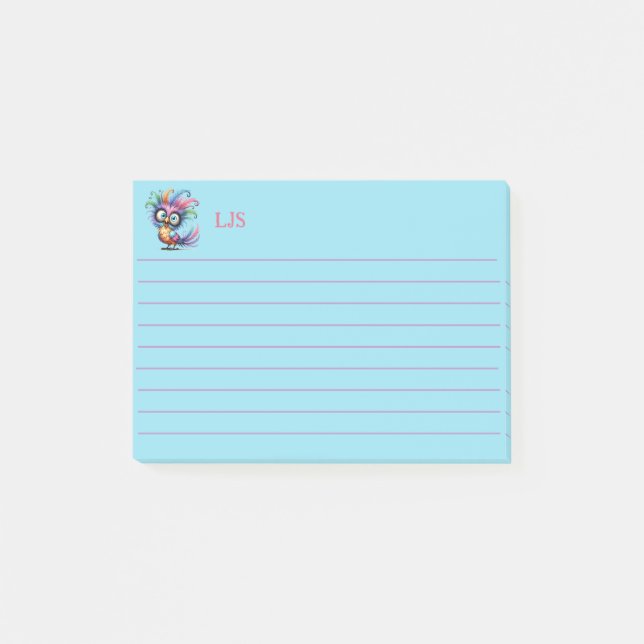 Funny Bird Post-it Klebezettel (Vorderseite)