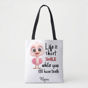 Funny Bird Quote Spaß Personalisiert Motivierend Tasche