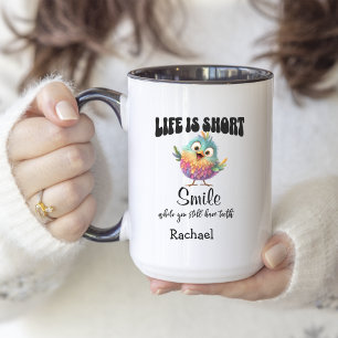 Funny Bird Sarcastic Zitatmotivation Zweifarbige Tasse