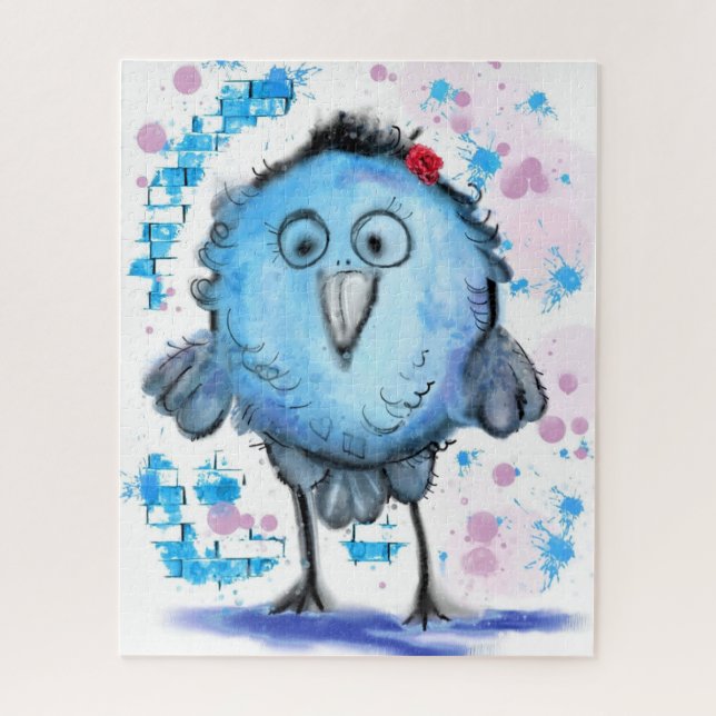 Funny Bird - Wasserfarbe - Niedlich (Vertikal)