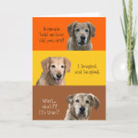 Funny Birday Card Karte<br><div class="desc">Sonnige Geburtstagskarte mit goldenen Retrievers. Diese Karte ist mit Ihrer personalisierten Nachricht und/oder Ihrem Namen anpassbar.</div>