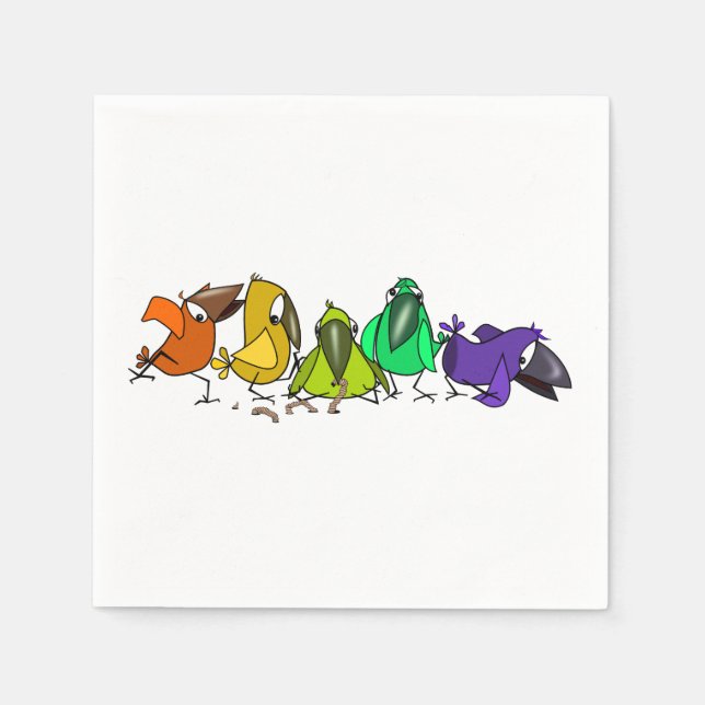 Funny Birds Napkins Serviette (Vorderseite)