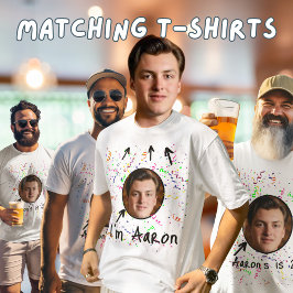 Funny Birthday Boy Fügen Sie Ihr Gesicht Party Shi T-Shirt