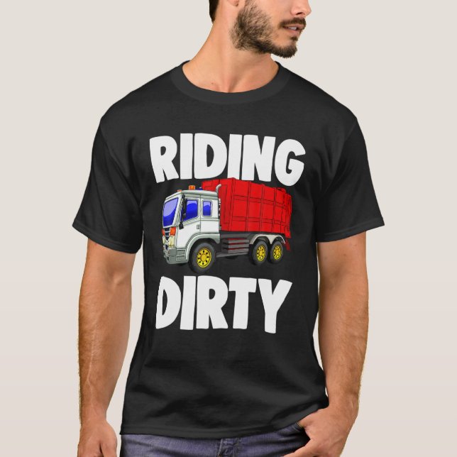 Funny Birthday Boy Red Garbage Truck Women Party G T-Shirt (Vorderseite)