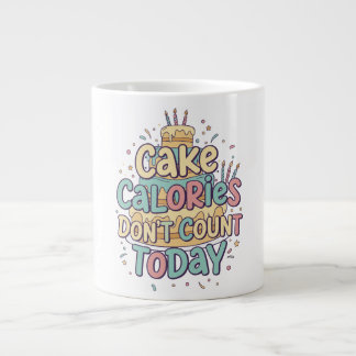 Funny Birthday Cake - Calories Don't Count Today  Jumbo-Tasse
