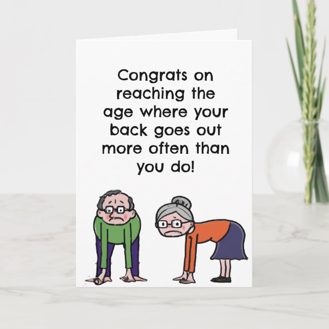 Funny Birthday Card Alter Karte (Vorderseite)
