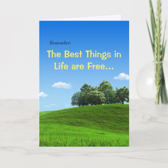 Funny Birthday Card bei Barzahlung oder Karo Karte (Vorderseite)