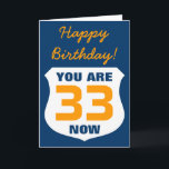 Funny Birthday card for boys and men - Custom age Karte<br><div class="desc">Funny Birthday card for boys and men - Custom age or year Customize age or birth year.</div>