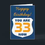 Funny Birthday card for boys and men - Custom age Karte<br><div class="desc">Funny Birthday card for boys and men - Custom age or year Customize age or birth year.</div>
