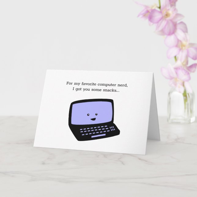 Funny Birthday Card for Computer Programmer Geek Karte (Orchidee)