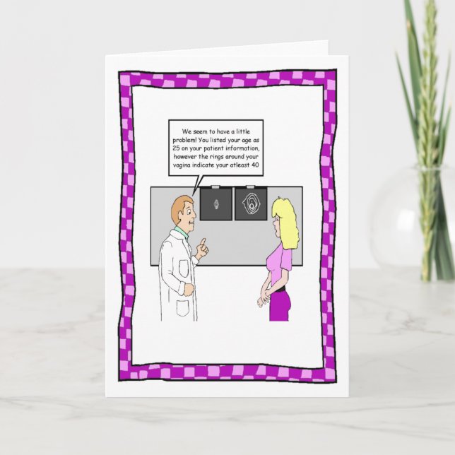 Funny Birthday Card für Frauen Karte (Vorderseite)