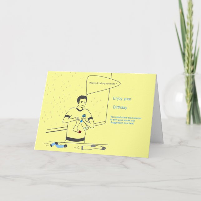 Funny Birthday Card für Ihm Karte (Vorderseite)