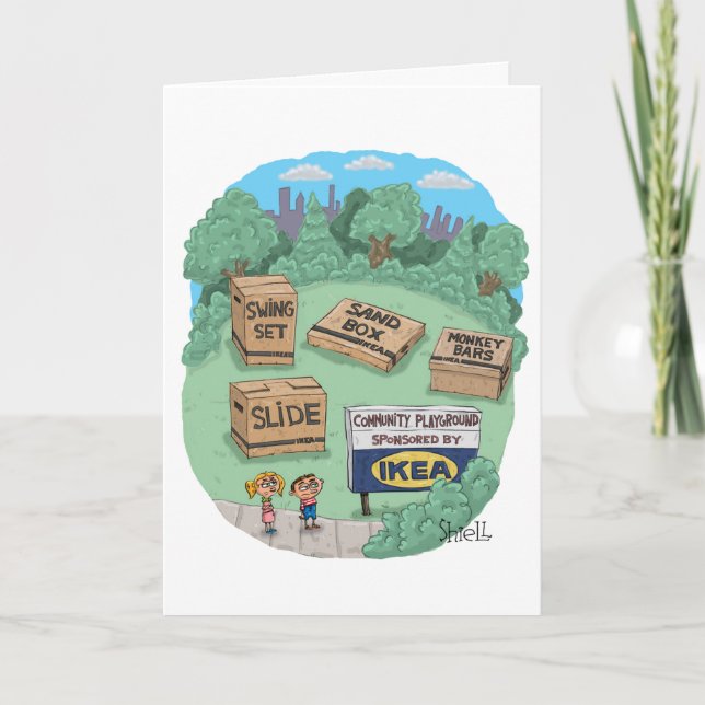 Funny Birthday Card für Ikea und Heimwerker. Karte (Vorderseite)