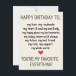 Funny Birthday Card für Männer Ehemann Freund Ihm Postkarte<br><div class="desc">Eine herzliche Geburtstagskarte,  um die zu feiern,  die dir alles bedeutet - deinen Seelenverwandten,  deinen besten Freund,  deine Welt. Ideal für Ehemann,  Ehefrau,  Freund oder Freundin. Persönlich,  süß und unvergesslich. Bleiben Sie drinnen für Ihre eigene Nachricht. Toll zum Geburtstag,  Jahrestag oder nur,  weil 💕</div>
