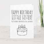 Funny birthday card humorous card for sister karte<br><div class="desc">Funny birthday card humorous card for sister</div>