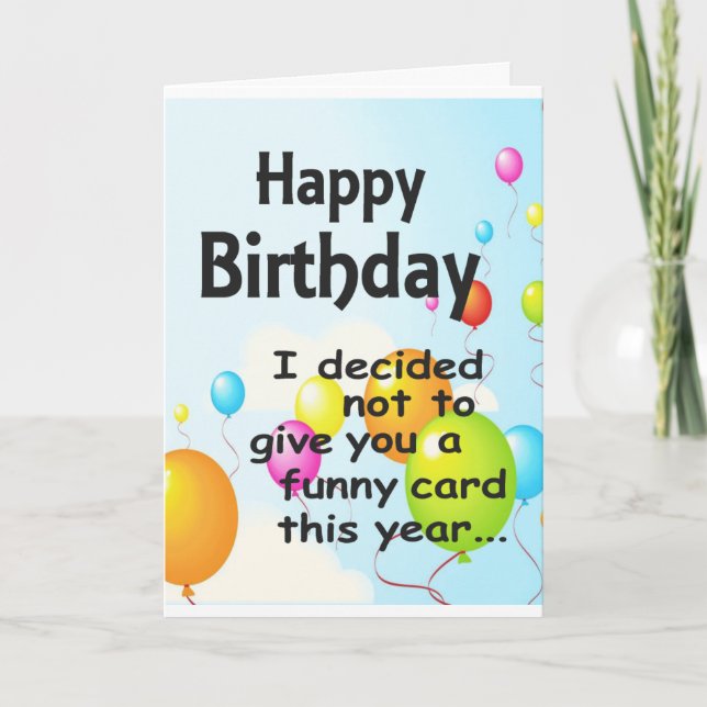 Funny Birthday Card Karte (Vorderseite)