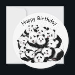 Funny Birthday Card mit Happy Pandas<br><div class="desc">Geburtstagskarte mit Panda Family MIGNED Maldesign - Anpassbar - oder wählen / Ihren einzigartigen Text / Schriftart / Farbe hinzufügen - Ihre Sonderkarte erstellen - Vergrössern und verschieben oder entfernen und hinzufügen / Bild mit Anpassungs-Tool ! Malerei und Design von MIGNED. Sie können meine Designs auch auf mehr als 1000...</div>