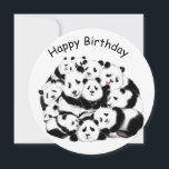 Funny Birthday Card mit Happy Pandas<br><div class="desc">Geburtstagskarte mit Panda Family MIGNED Maldesign - Anpassbar - oder wählen / Ihren einzigartigen Text / Schriftart / Farbe hinzufügen - Ihre Sonderkarte erstellen - Vergrössern und verschieben oder entfernen und hinzufügen / Bild mit Anpassungs-Tool ! Malerei und Design von MIGNED. Sie können meine Designs auch auf mehr als 1000...</div>
