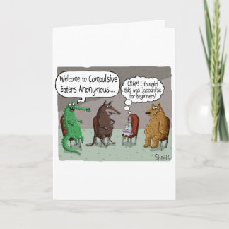 Funny Birthday Card mit NIEDLICHEN TIEREN Karte