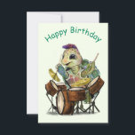 Funny Birthday Card mit Turtle Drummer Karte<br><div class="desc">Funny Geburtstagskarte mit Turtle Drummer - Anpassbar - oder wählen / Ihren einzigartigen Text hinzufügen / Name / Farben / Schriftart / Größe / mehr - Ihre Sonderkarte / Geschenk - Vergrössern und verschieben oder entfernen und fügen Sie Elemente / Text mit Anpassungs-Tool ! Malerei und Design von MIGNED. Bitte...</div>