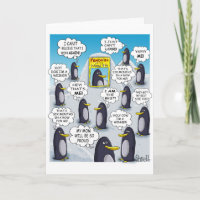 FUNNY BIRTHDAY CARD - Pinguin des Monats.