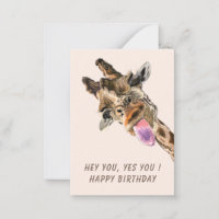 Funny Birthday Card Spielerisches Giraffe - Benutz