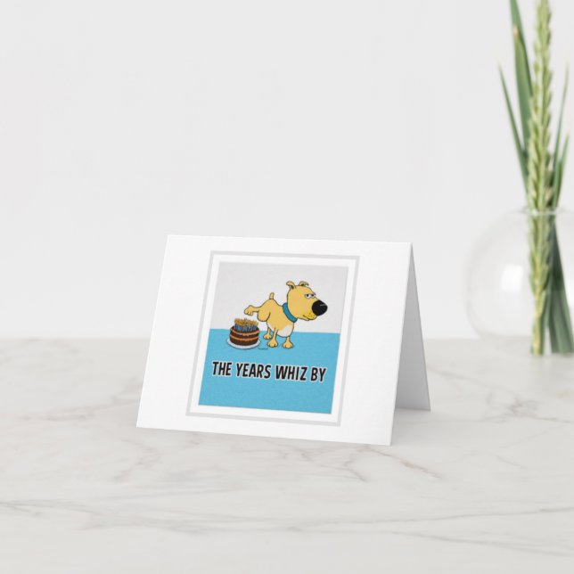 Funny Birthday Card - The Yees Whiz By Karte (Vorderseite)
