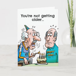 Funny Birthday Card wird jünger Karte
